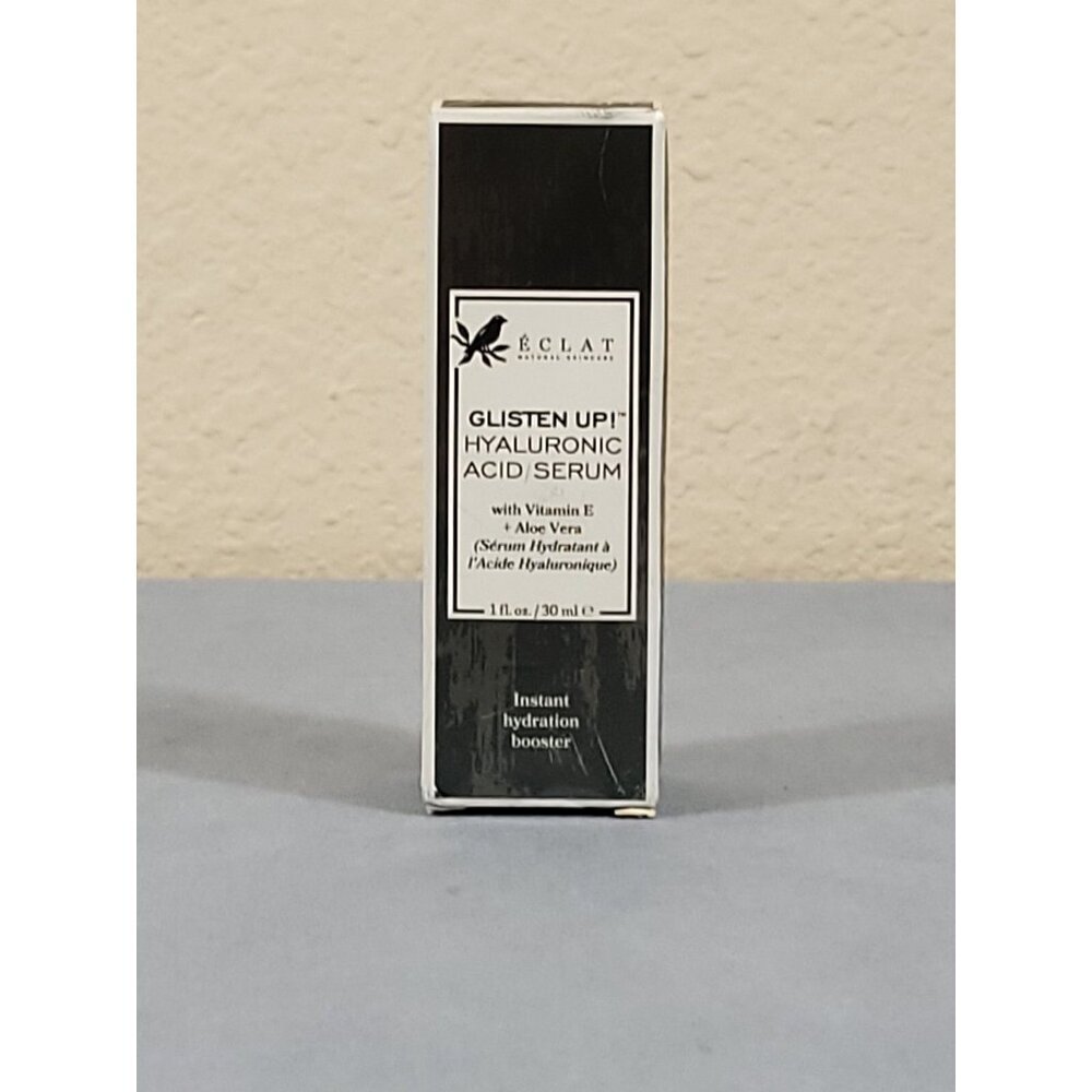 Hyaluronic Acid Serum Vitamin E Aloe Vera 1 oz Eclat Glisten Up!